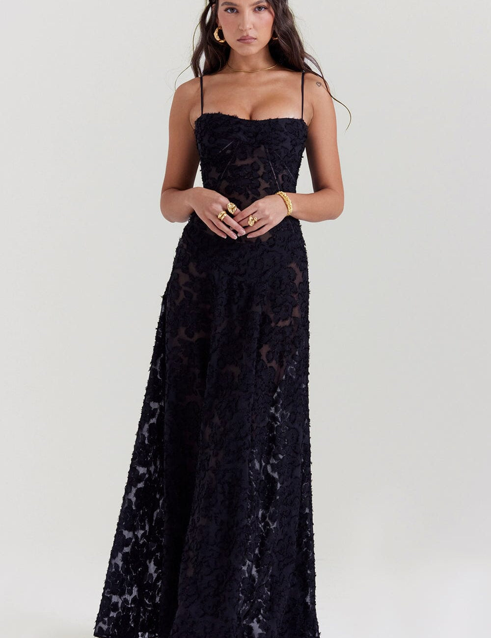Serena - Vestido longo elegante para casamentos e eventos