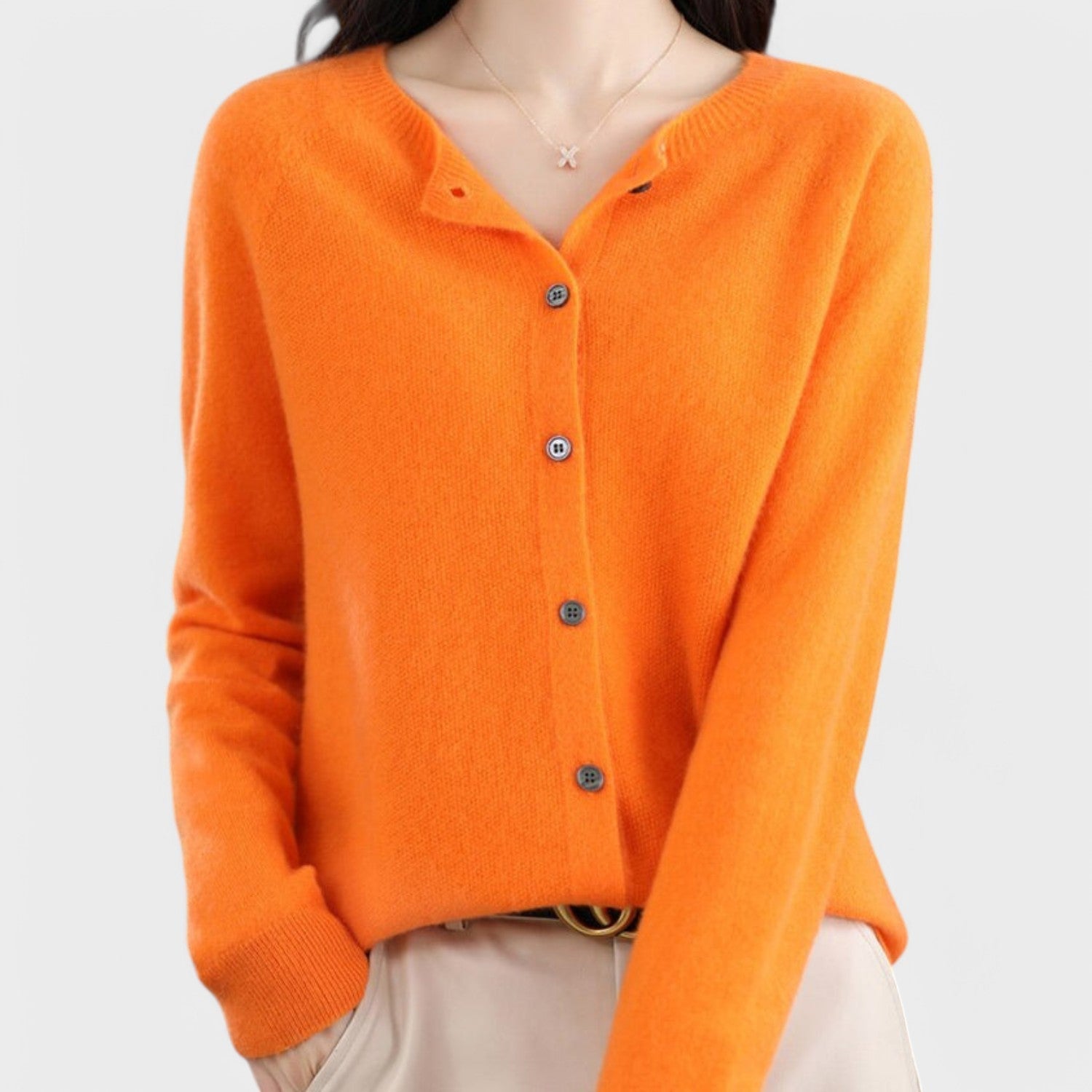 Jéssica - Cardigan em Malha de Caxemira