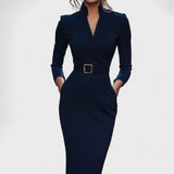 Inês - Vestido Elegante com Cinto
