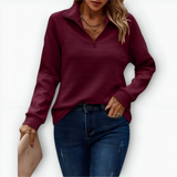 Bruna - Camisola elegante com meio fecho