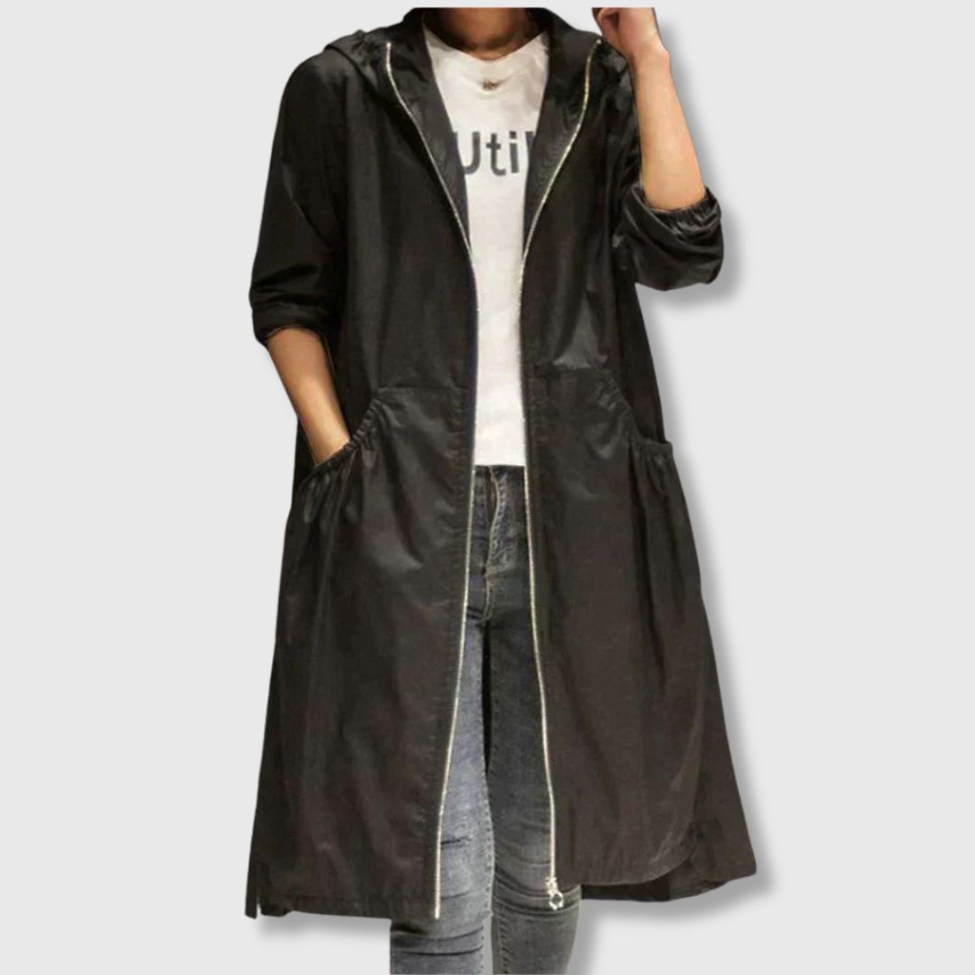Roberta - Gabardina comprida para conforto