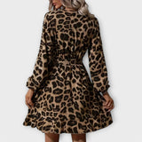 Beatriz - Vestido Curto Com Estampado Leopardo