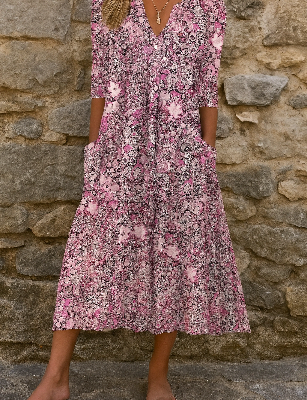 Elisa | Vestido Midi Estampado