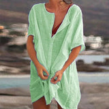 Ágata - Vestido casual em linho e algodão