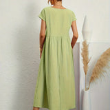 Gabriela - Vestido Elegante Midi Fluído Intemporal
